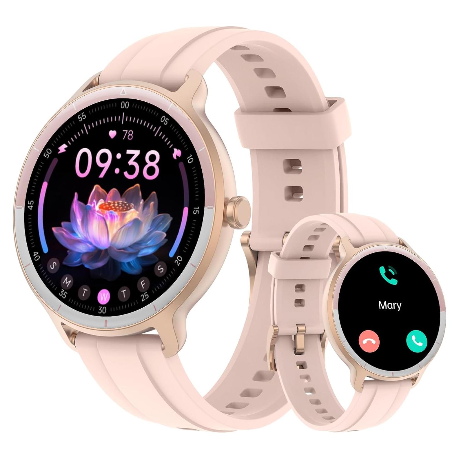 Reloj Inteligente KIBFLE DR03 Rosa con Llamadas y Fitness
