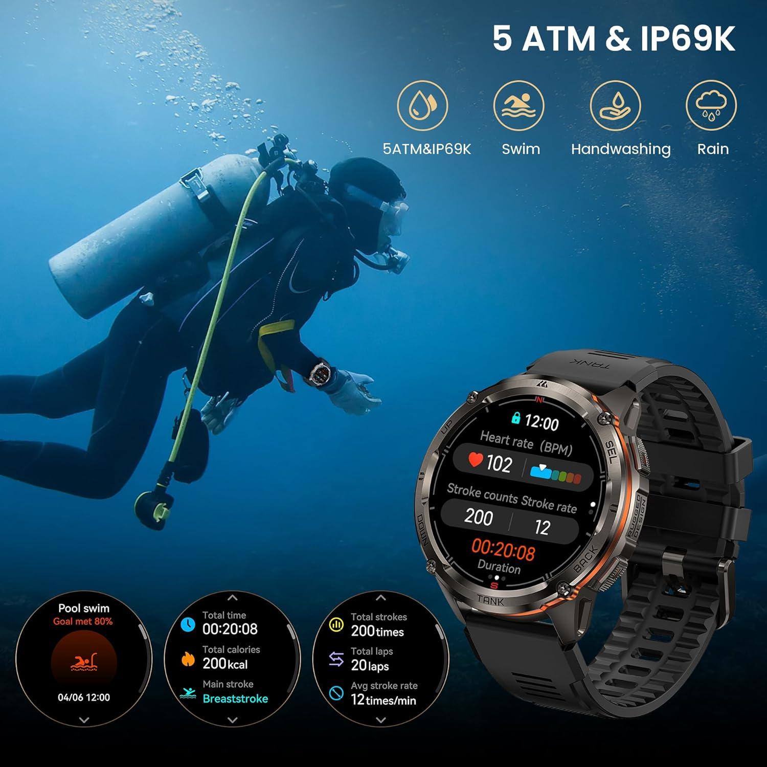 Reloj Inteligente KOSPET TANK T3 Ultra 2 GPS Acero Inoxidable