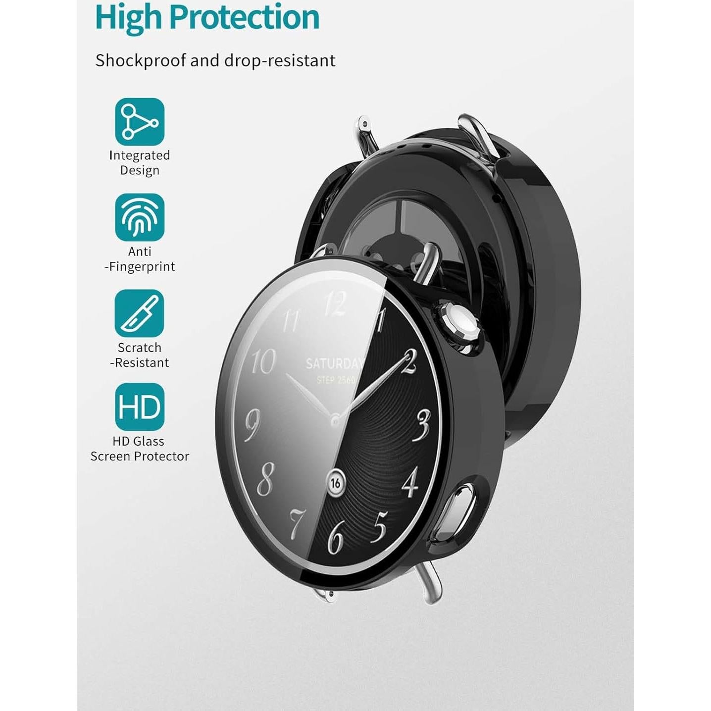 Funda Protectora para Xiaomi Watch S4 41mm con Vidrio Templado