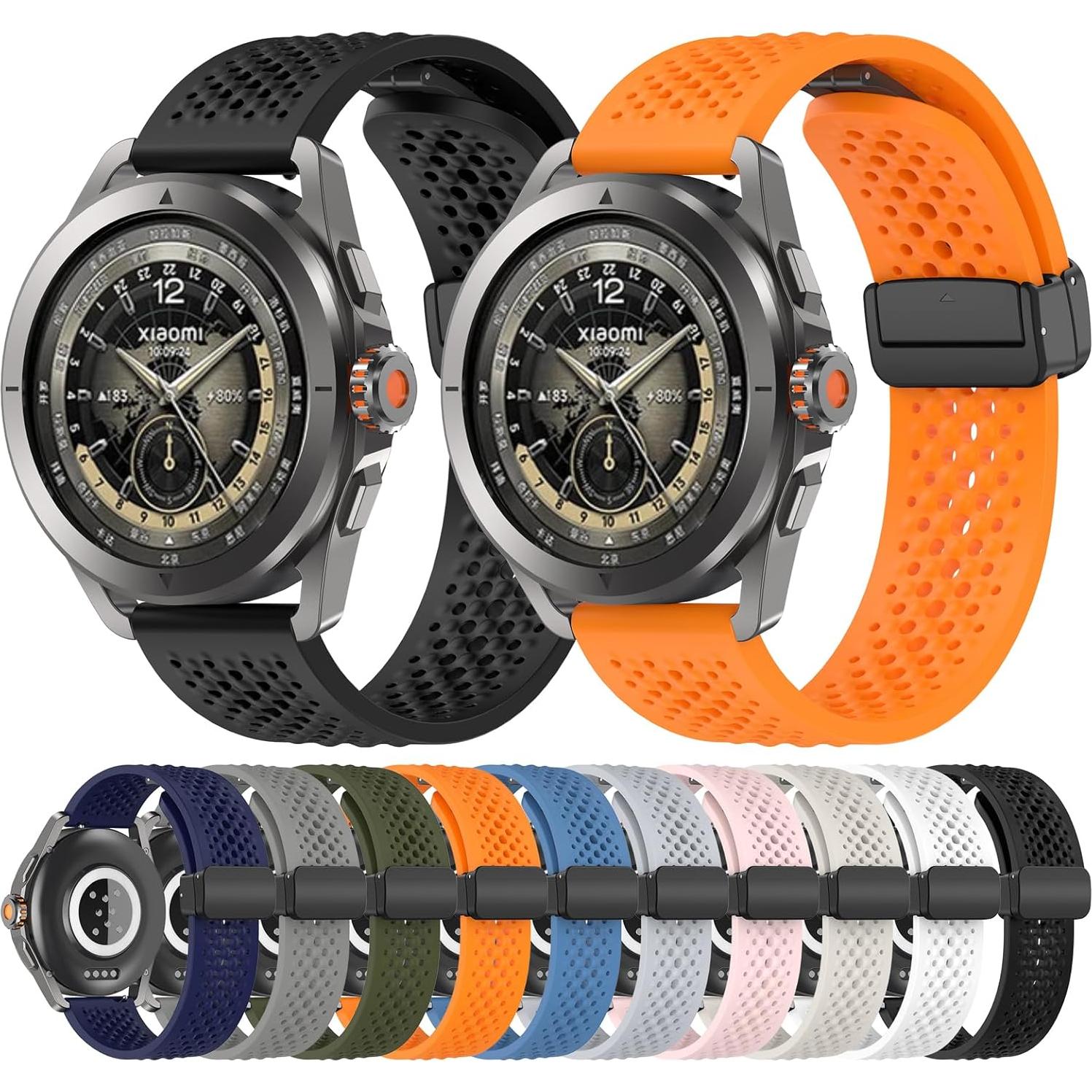 Correa de Silicona 22mm AWADUO para Xiaomi Watch S4/S3/S2 - Negro