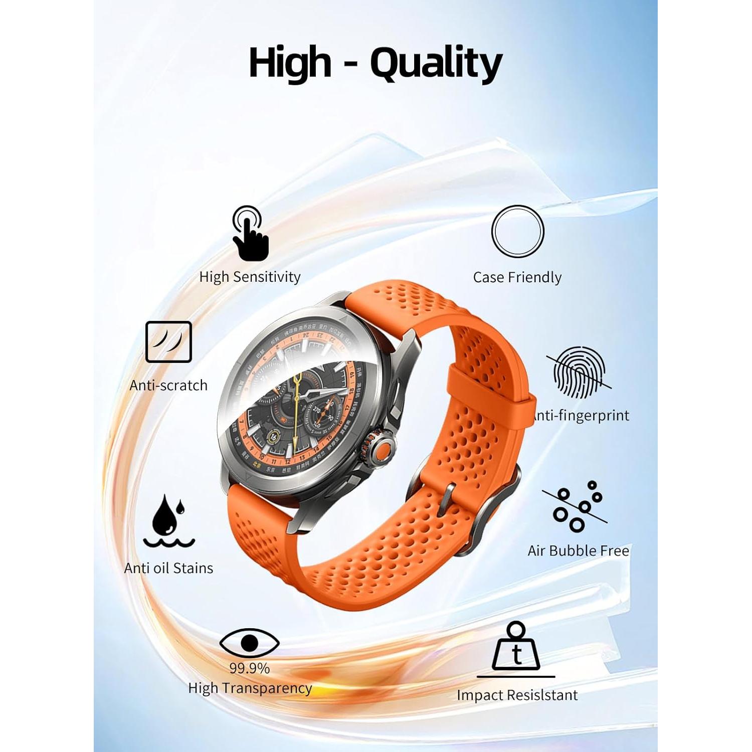 Protector de Pantalla Xiaomi Watch S4 Sport BOVUGAC 6 Unidades TPU