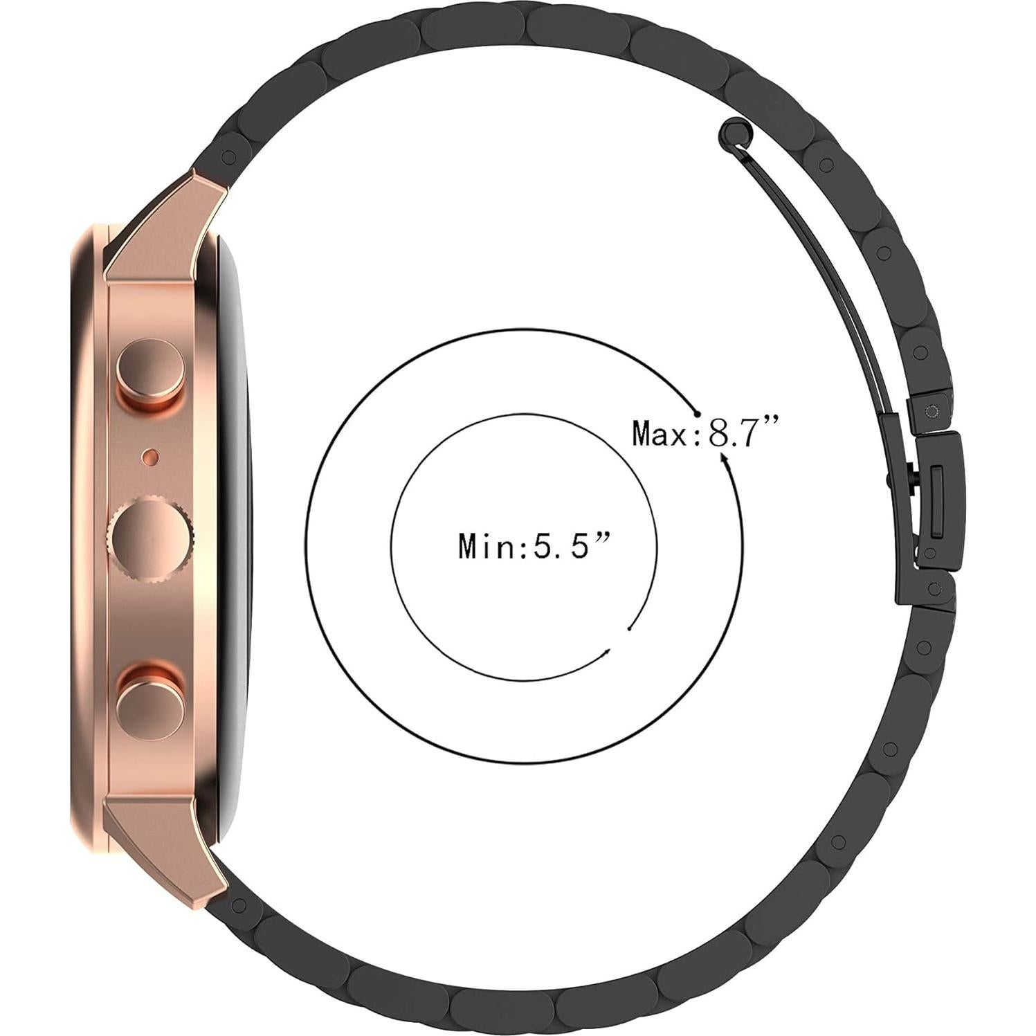 FitTurn Banda de Acero Inoxidable para Xiaomi Watch S4/S3/S2