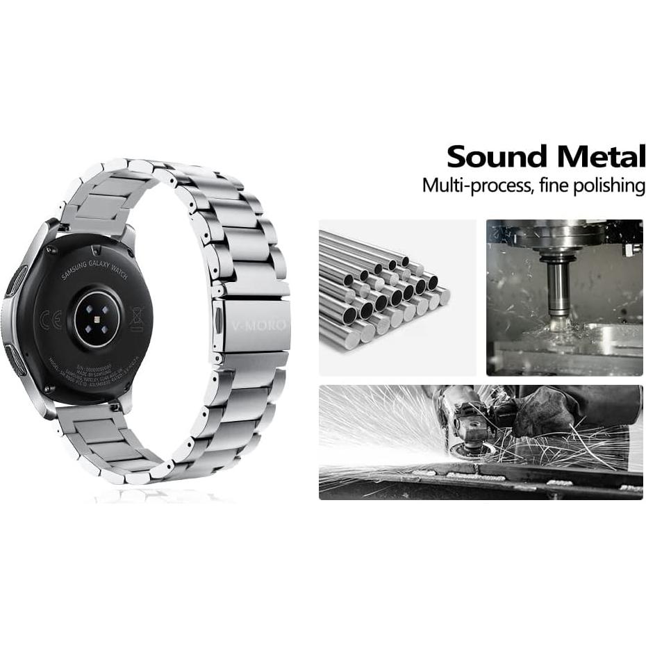 FitTurn Banda de Acero Inoxidable para Xiaomi Watch S4/S3/S2