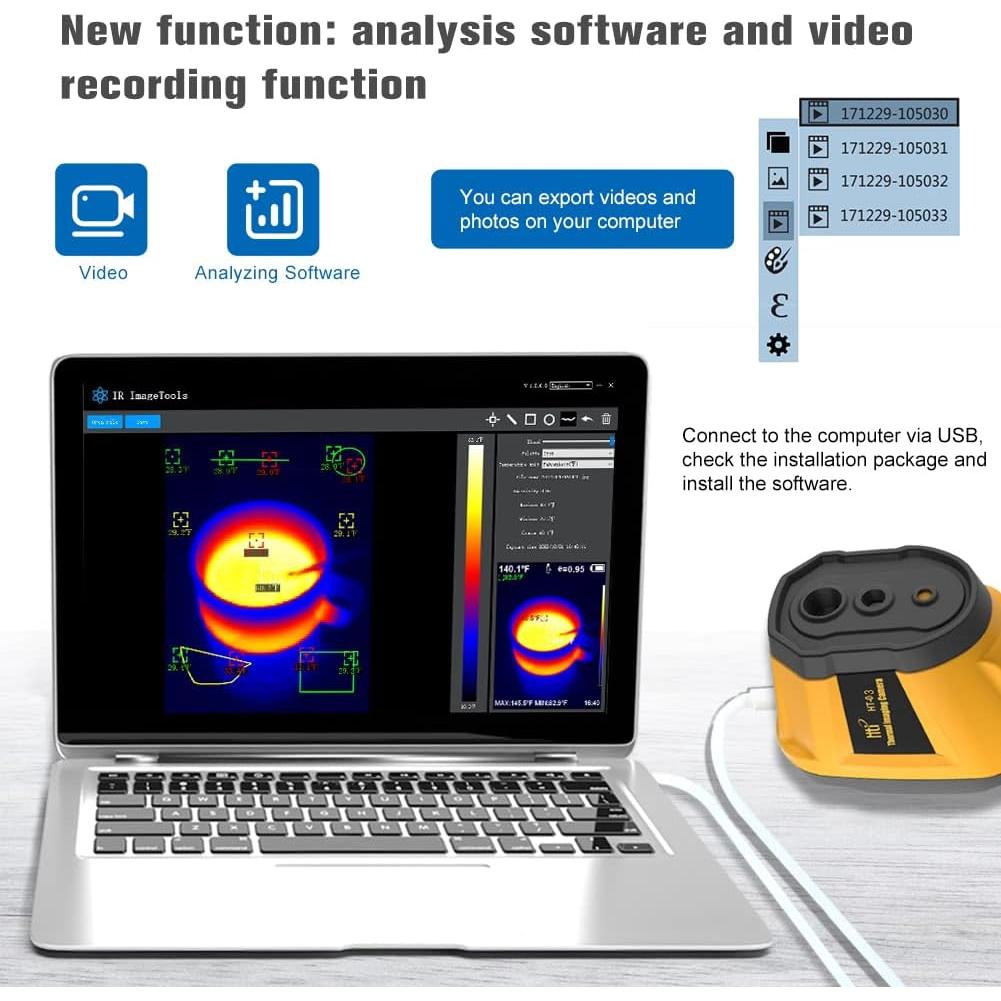 Cámara Termográfica Hti HT-03 Infrarroja Portátil 120x90