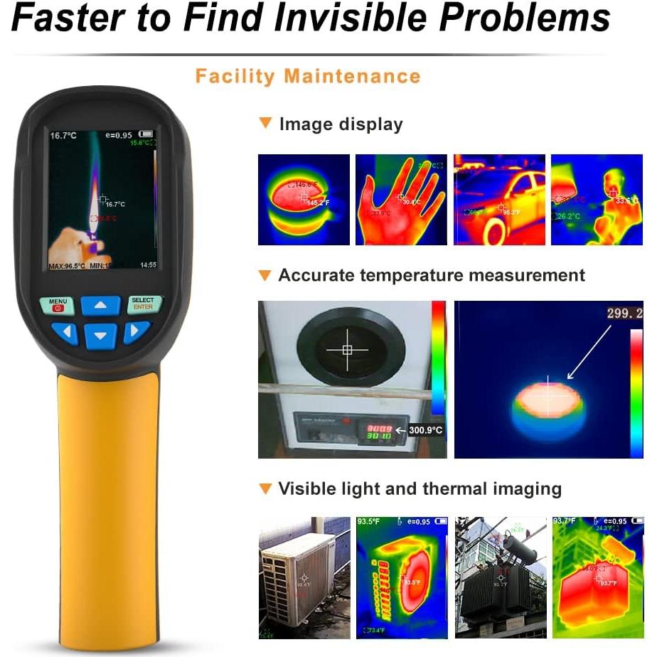 Cámara Termográfica Hti HT-03 Infrarroja Portátil 120x90