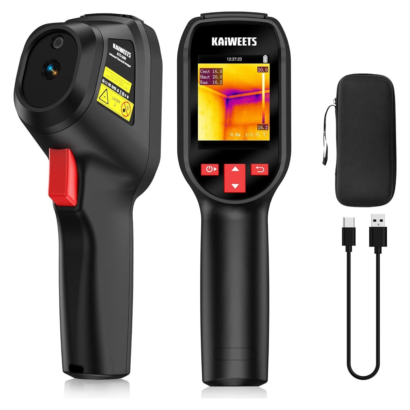 Cámara Térmica KAIWEETS KTI-200, 240x240 IR, -20°C a 550°C