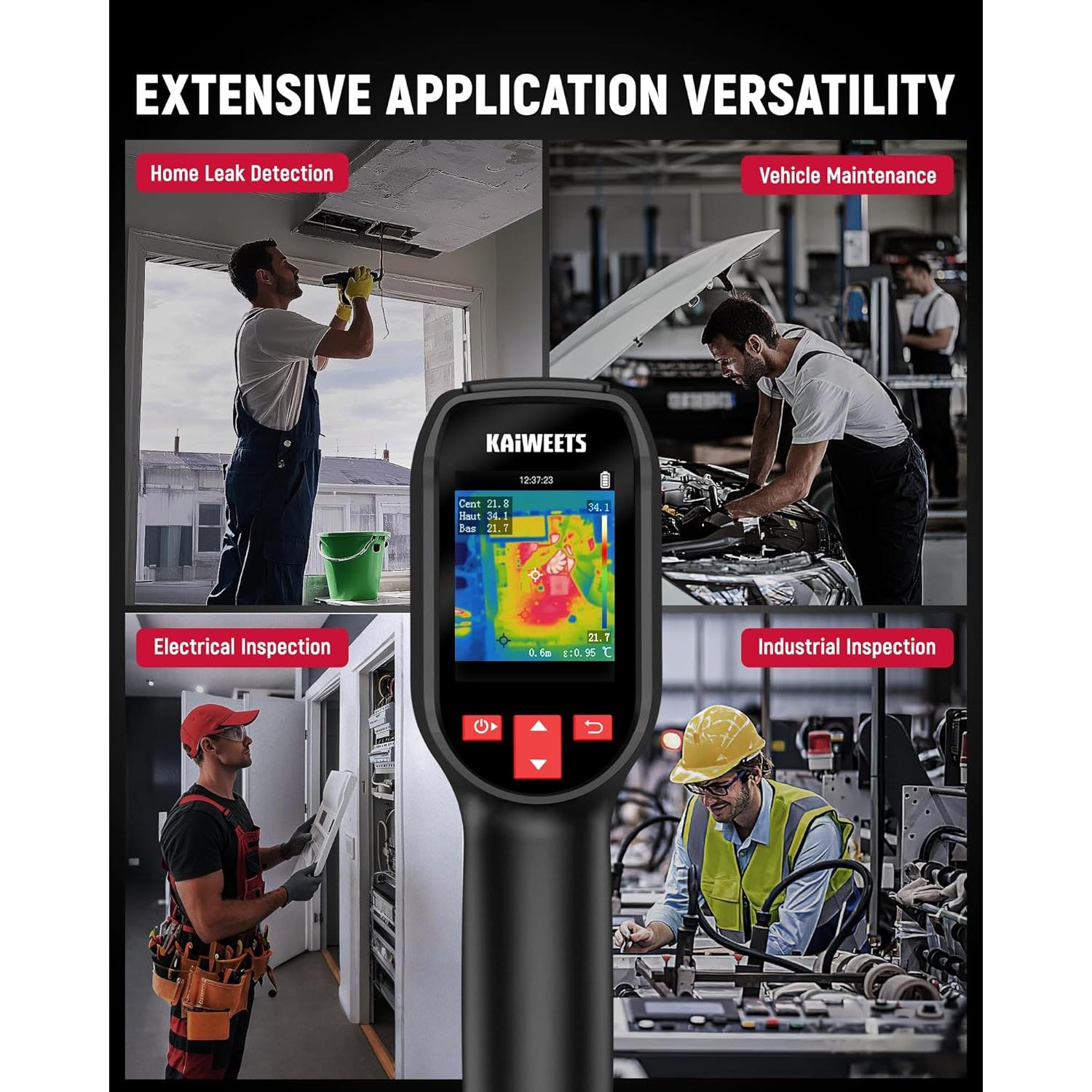 Cámara Térmica KAIWEETS KTI-200, 240x240 IR, -20°C a 550°C