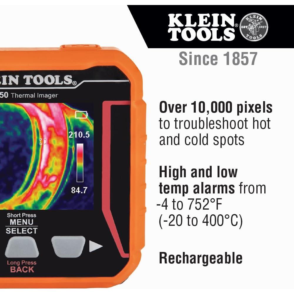 Cámara Térmica Recargable Klein Tools TI250 10,000 píxeles