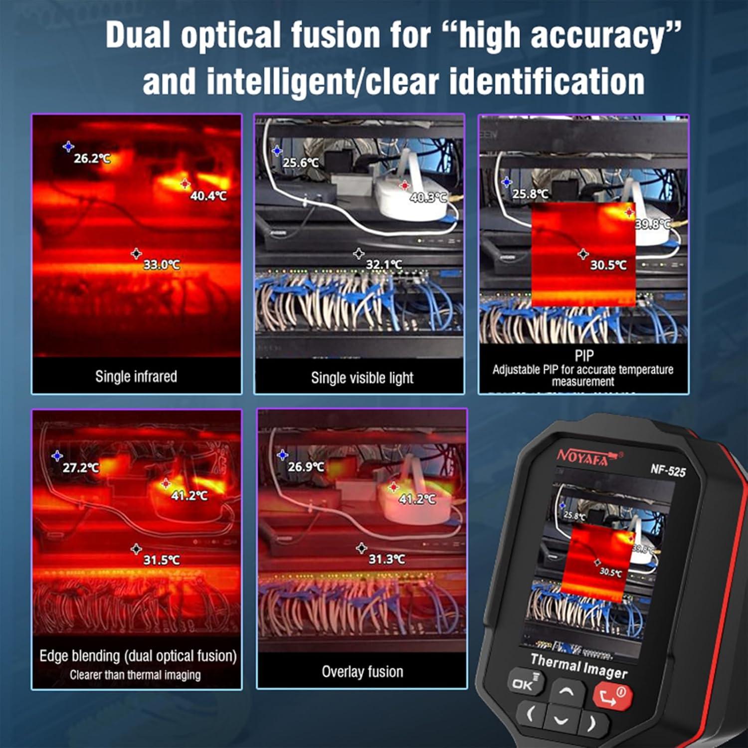 Cámara Termográfica NOYAFA NF-525, Infrarroja 120x90, Rango -20°C a 330°C