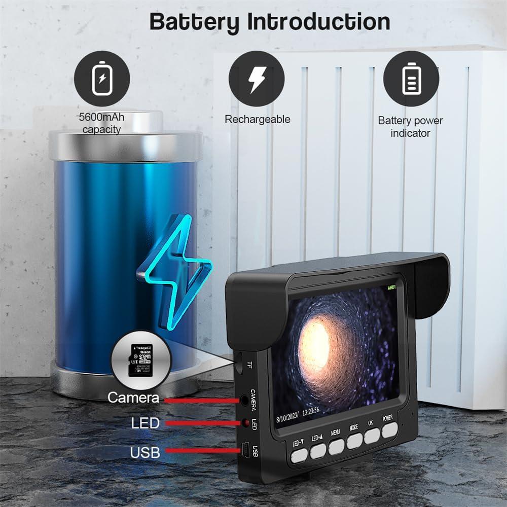 Cámara de Inspección de Tuberías JINXINEBAY 1080P HD IP68