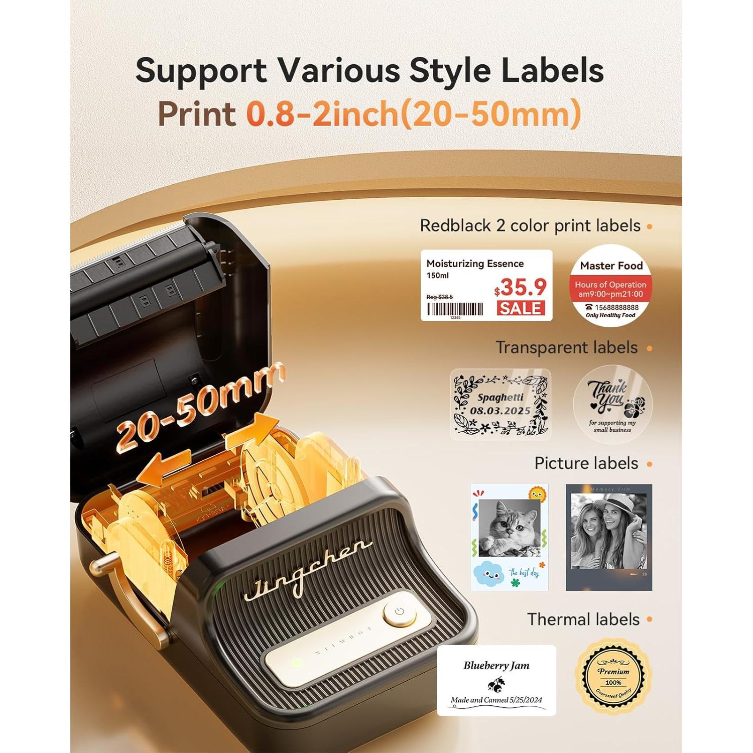 Impresora de Etiquetas NIIMBOT B21 Pro 300DPI Portátil Negra