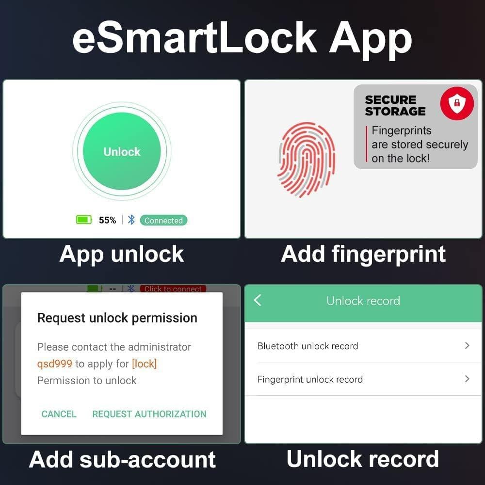 Candado Biométrico eLinkSmart YL-P11BF 100 Huellas 500mAh