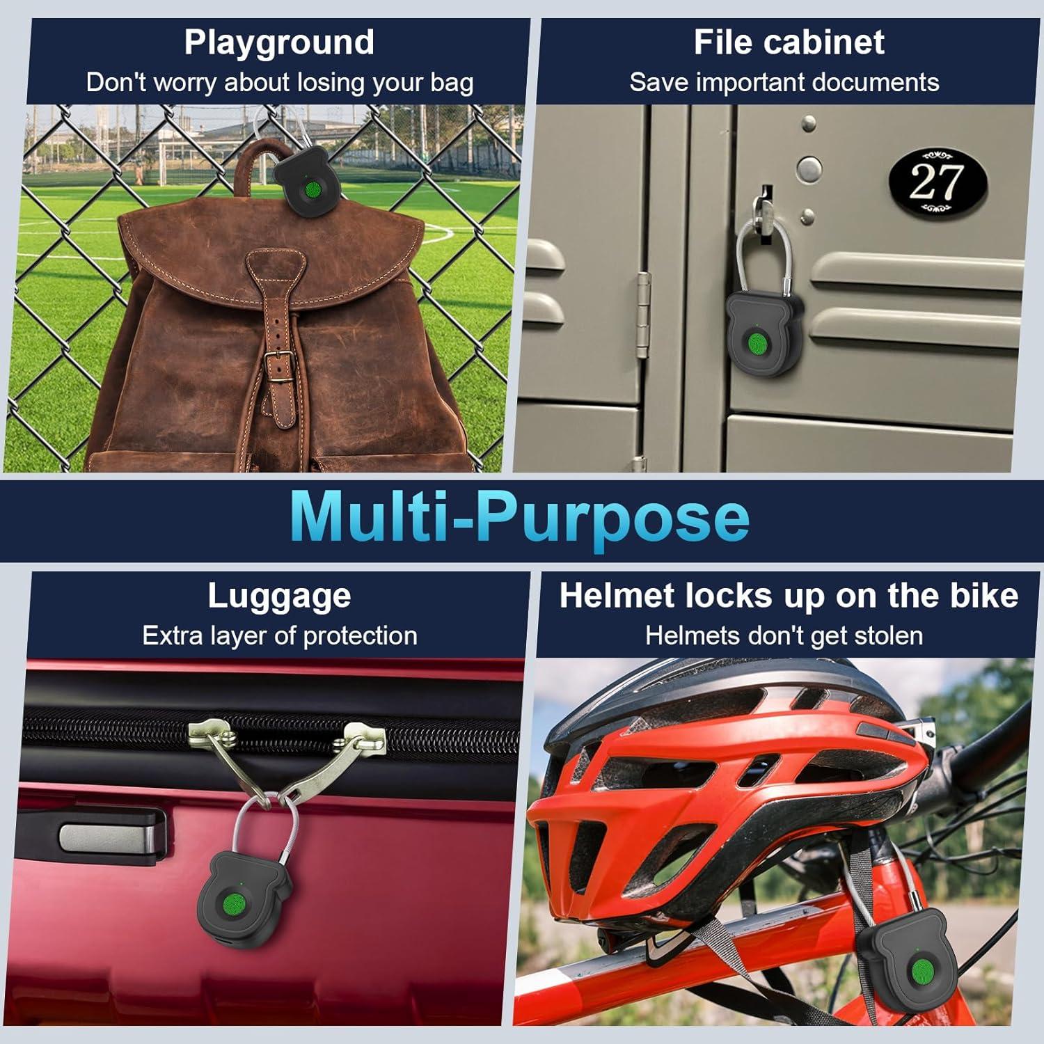 Candado Biométrico MYPIN de Huella Dactilar Recargable USB