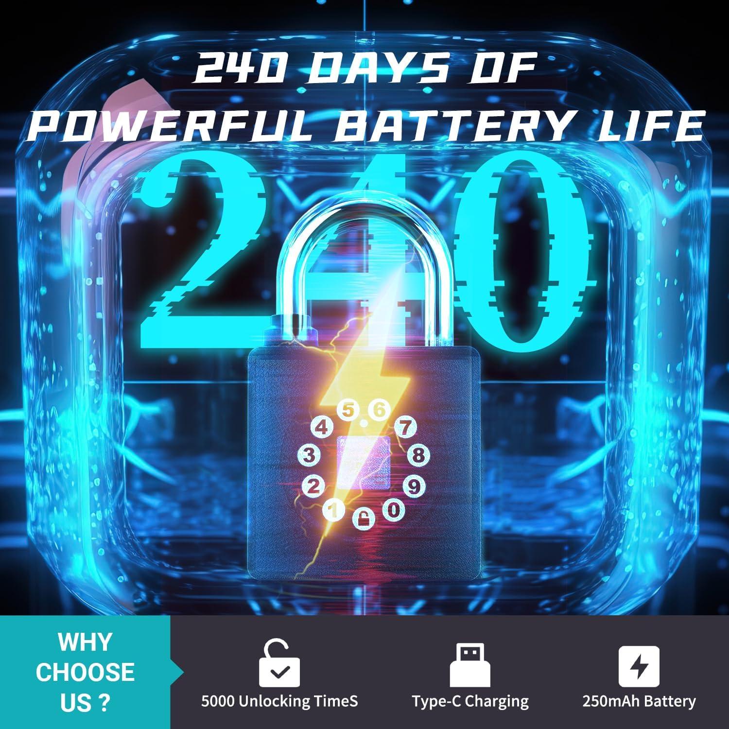 Candado Biométrico SFW GS55S con Huella Dactilar y APP