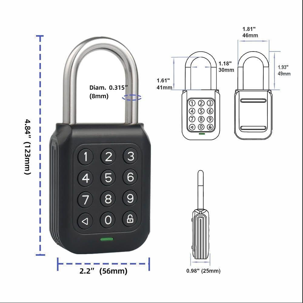 Candado Inteligente Bouware Alpha 1 Electrónico Impermeable