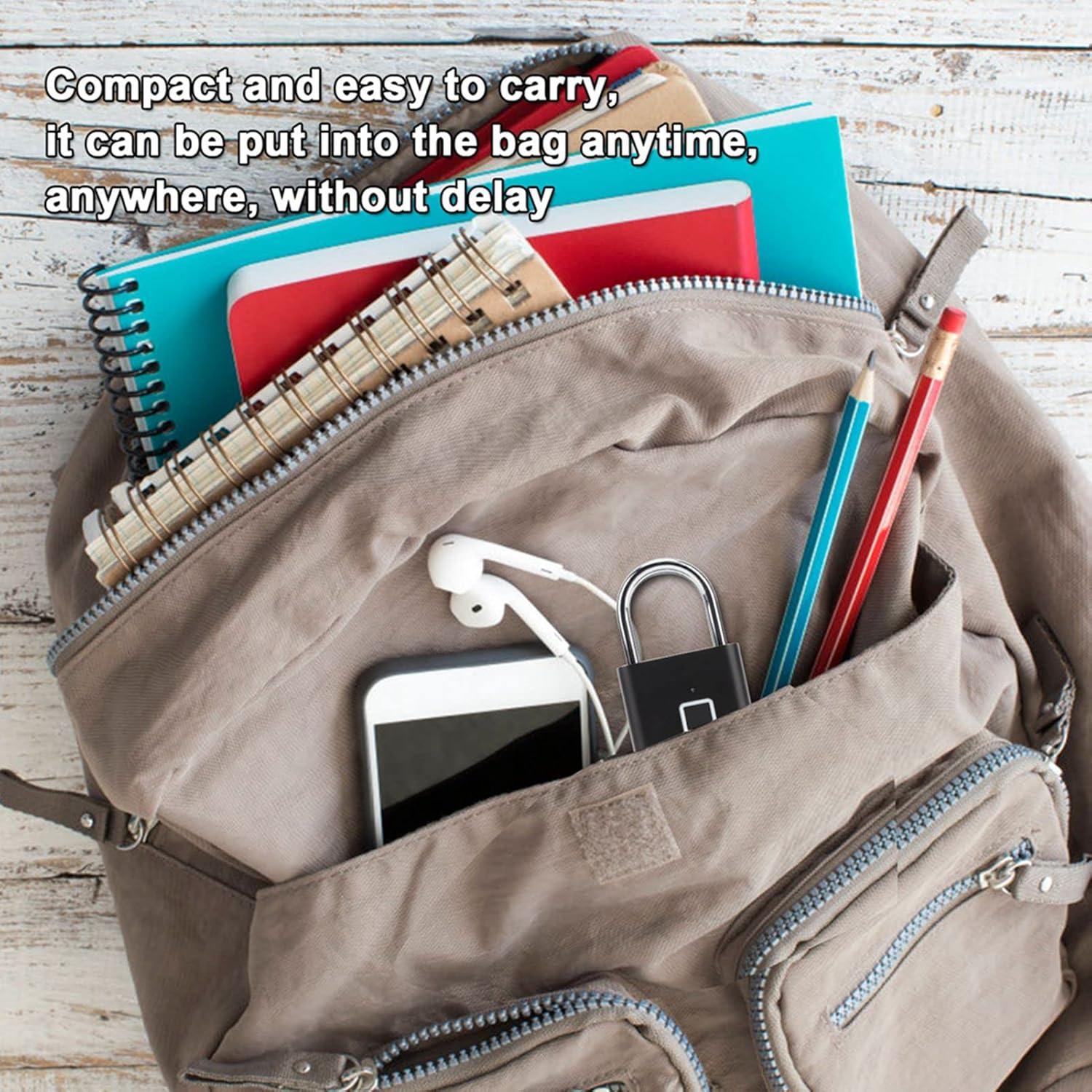 Candado Biométrico Luqeeg de Huella Dactilar Compacto USB