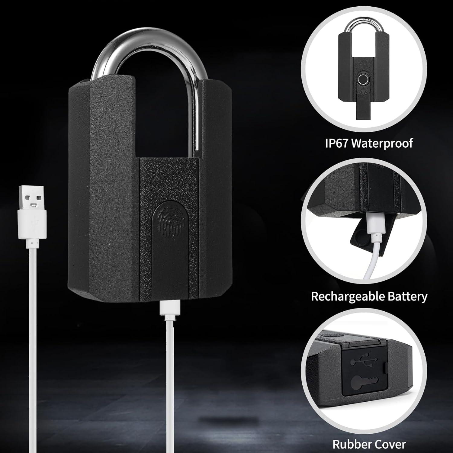 Candado Inteligente de Huella Dactilar Karlak 10mm Impermeable