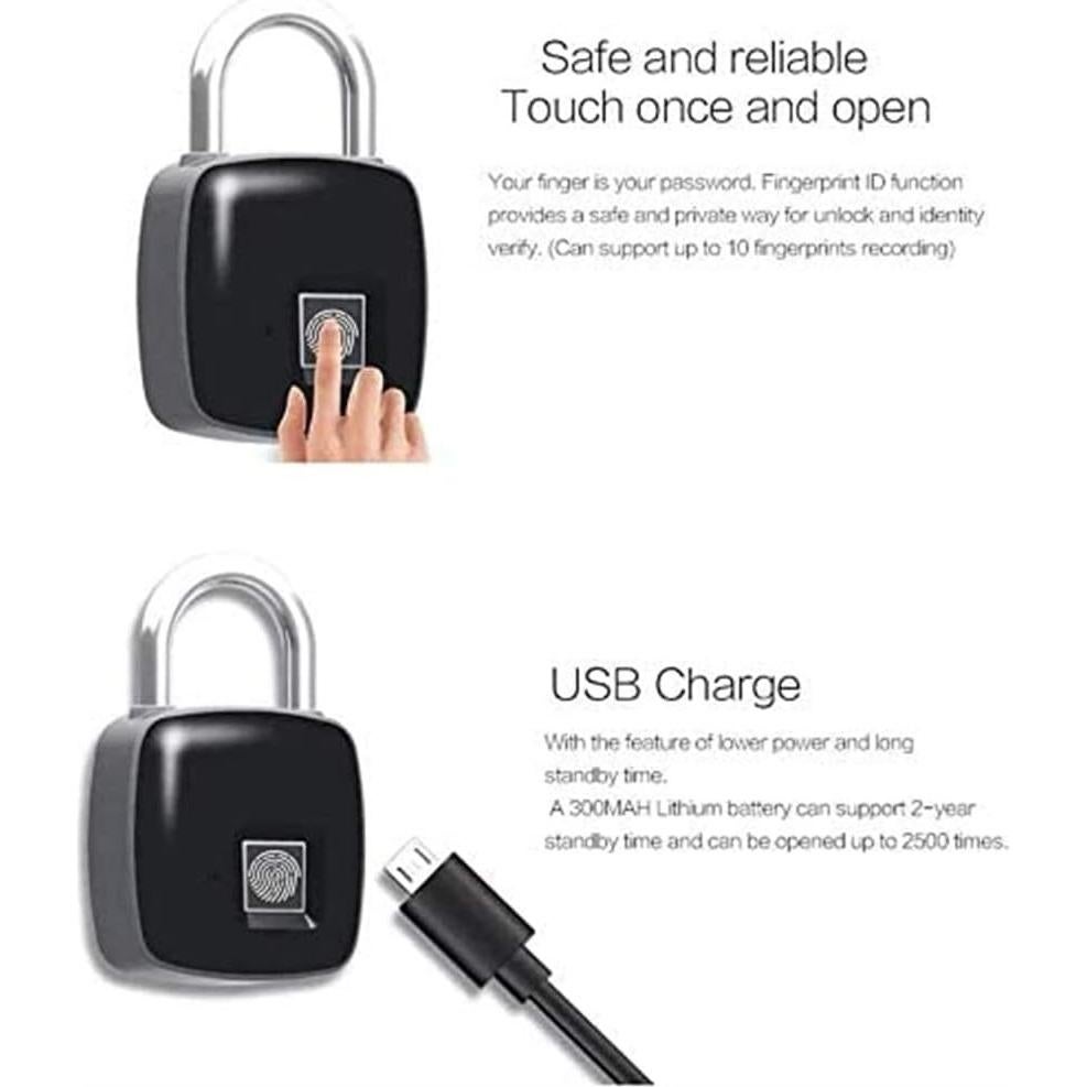 Candado Inteligente de Huella Dactilar Lsrwhnyy - Alta Seguridad