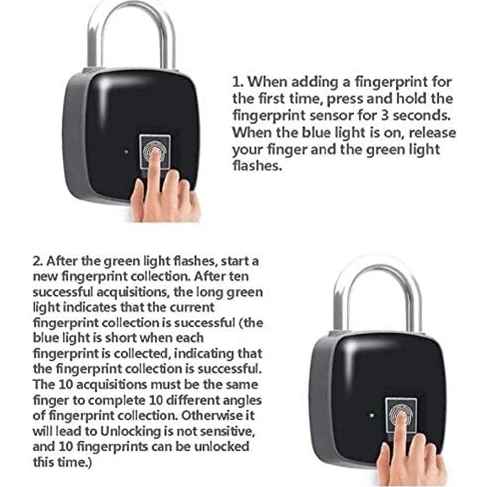 Candado Inteligente de Huella Dactilar Lsrwhnyy - Alta Seguridad