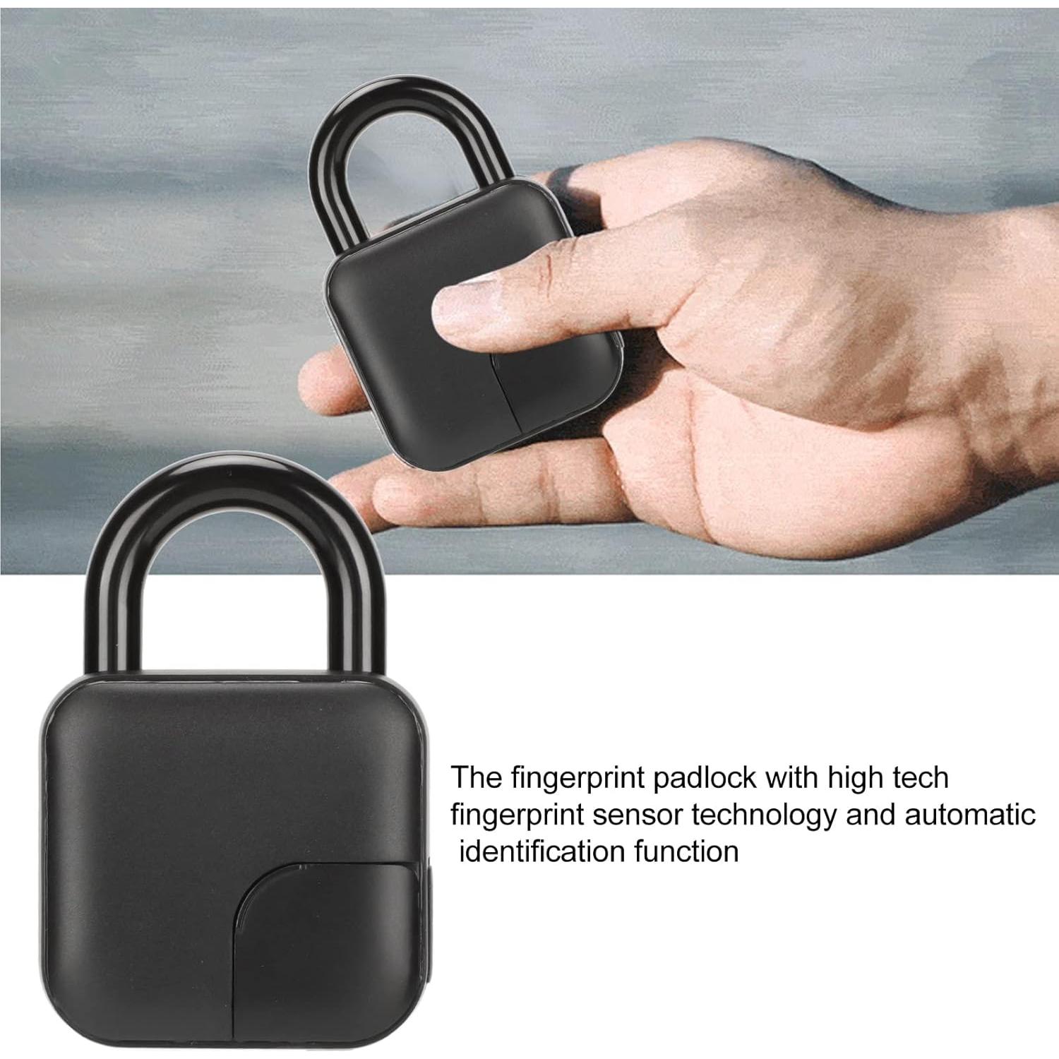 Candado Biométrico Inteligente Lsrwhnyy con Huella Dactilar IP65