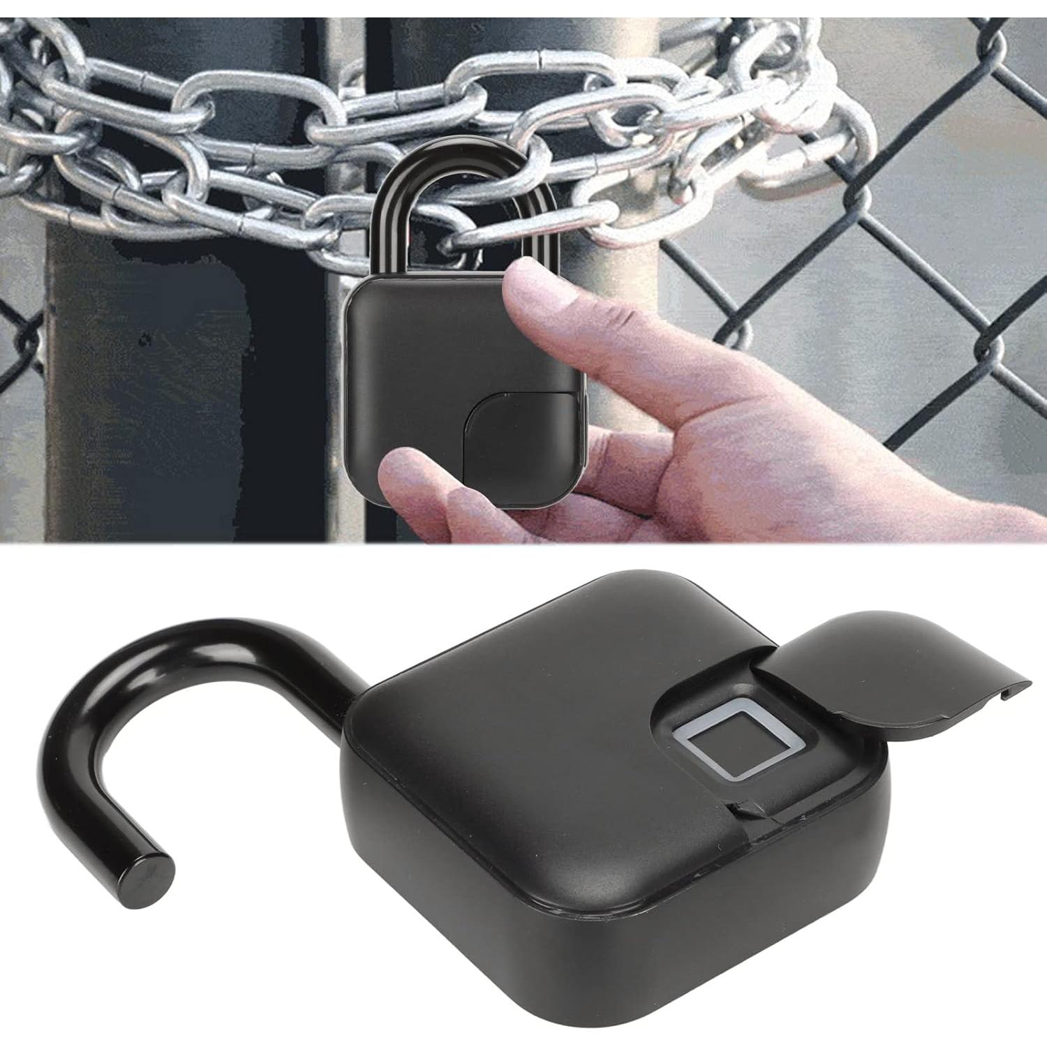 Candado Biométrico Inteligente Lsrwhnyy con Huella Dactilar IP65