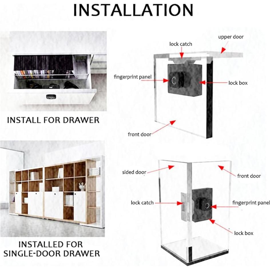 Cerradura Biométrica Docooler para Armarios - Control APP Bluetooth