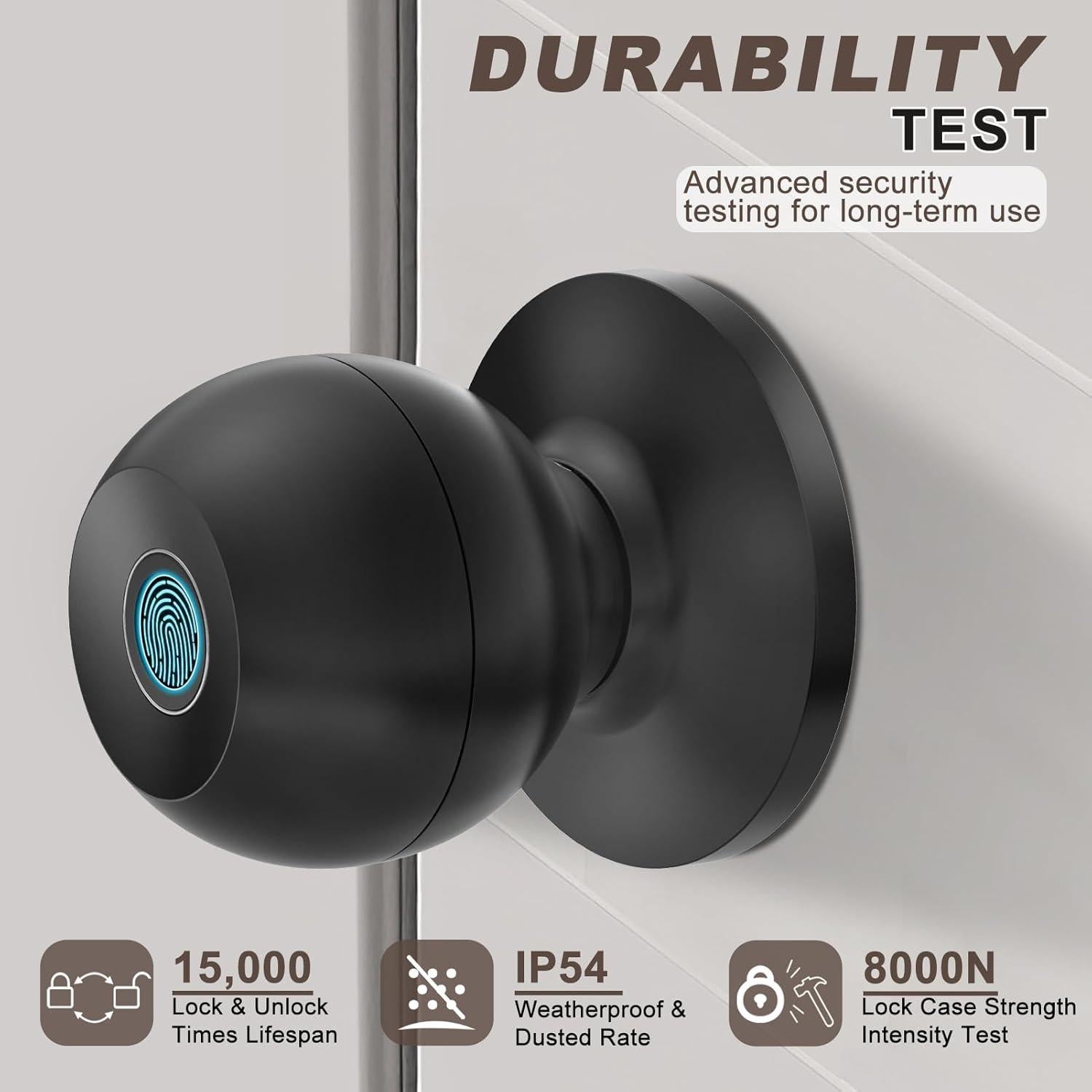 Cerradura Biométrica Usteetic CL02 con Huella Dactilar y App