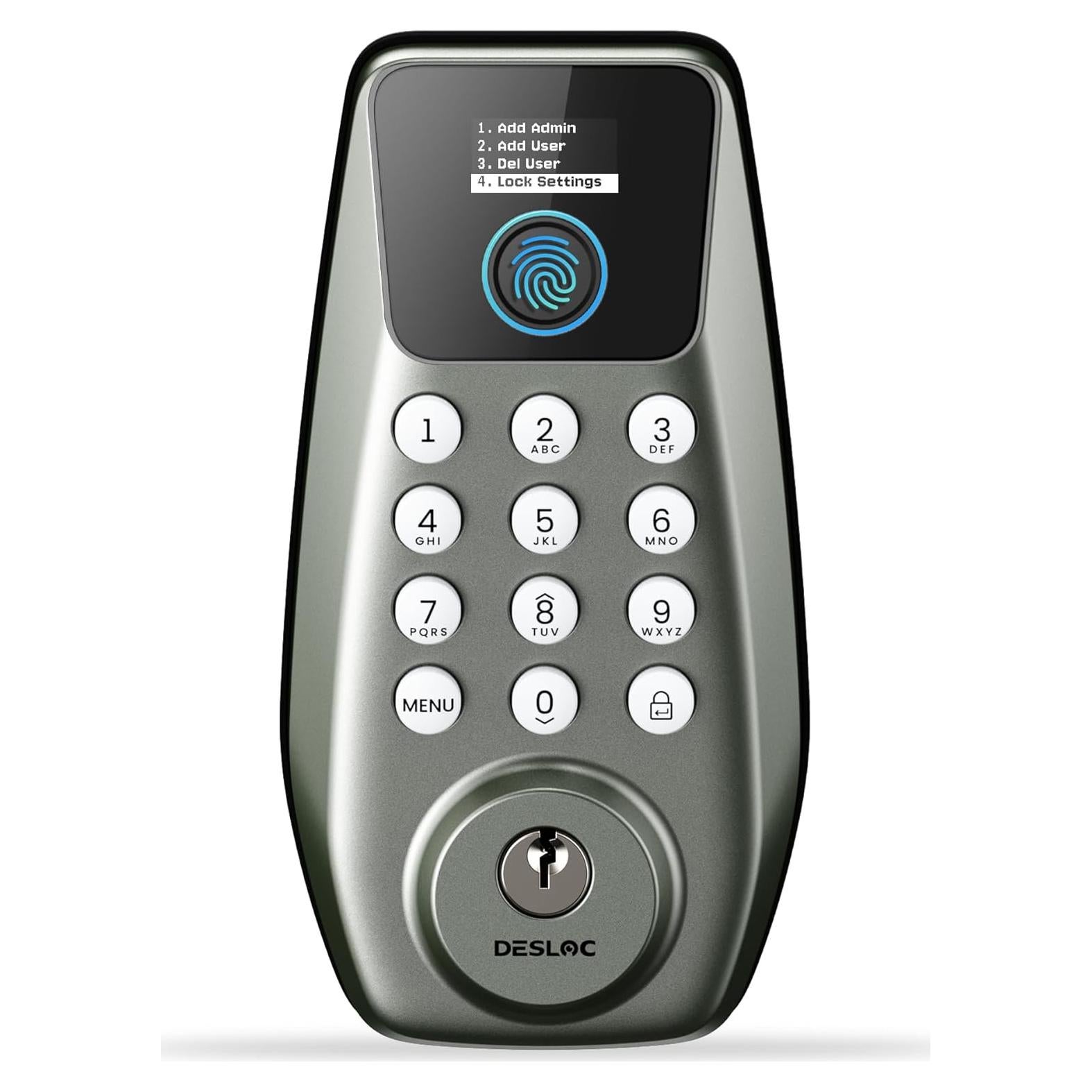 Cerradura inteligente DESLOC C110 con pantalla y huella dactilar