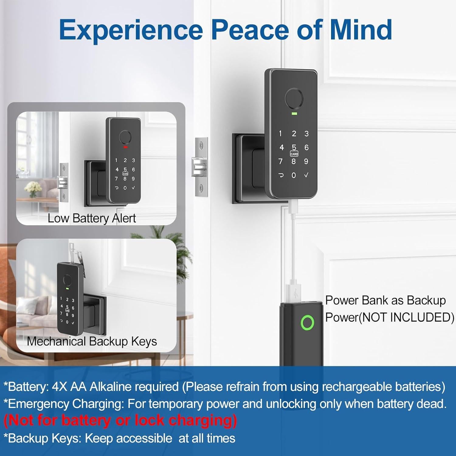 Cerradura Inteligente Biométrica Foxgard FNL-01 con Huella Dactilar
