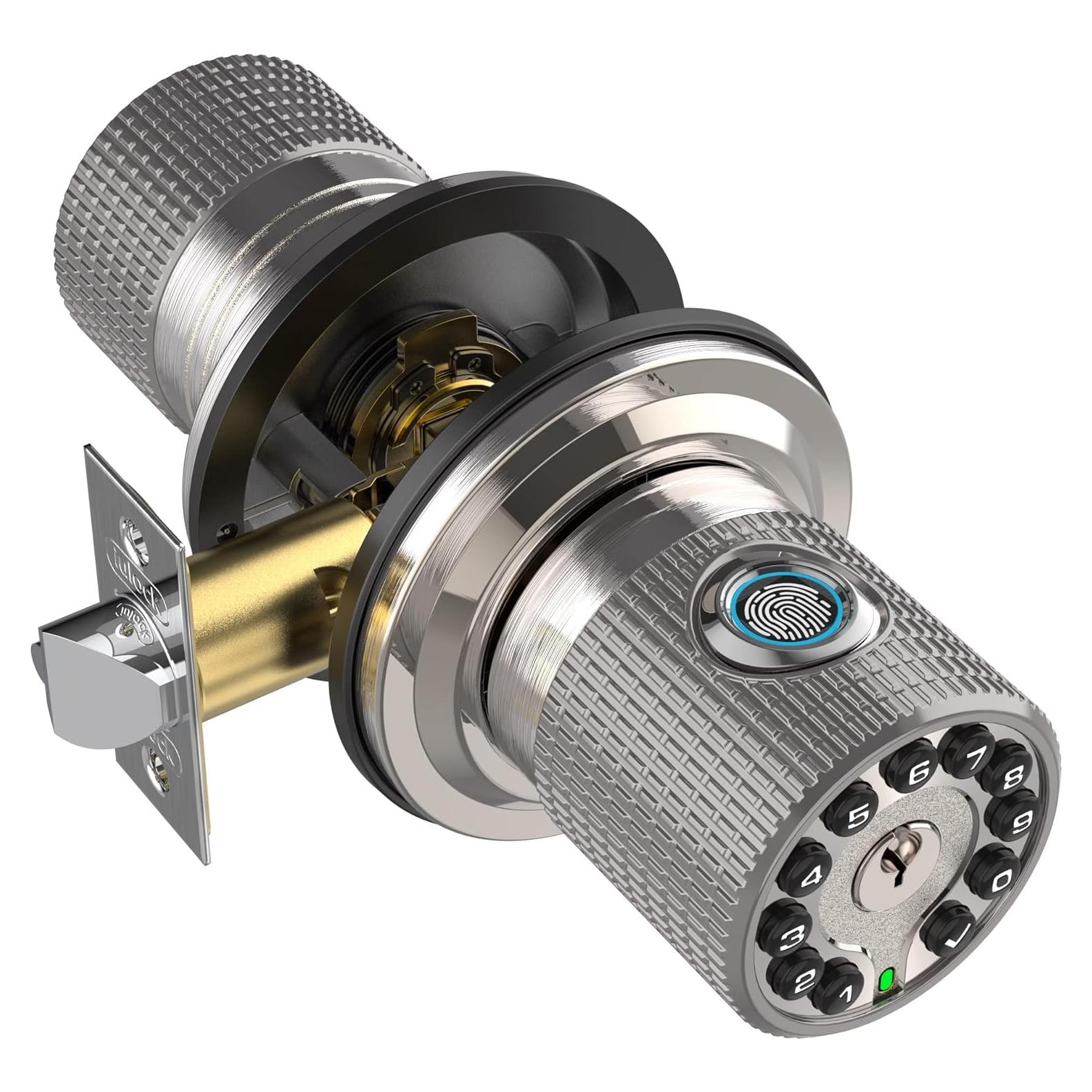 Cerradura Digital Biométrica iuknob IU-40 con Huella y Teclado