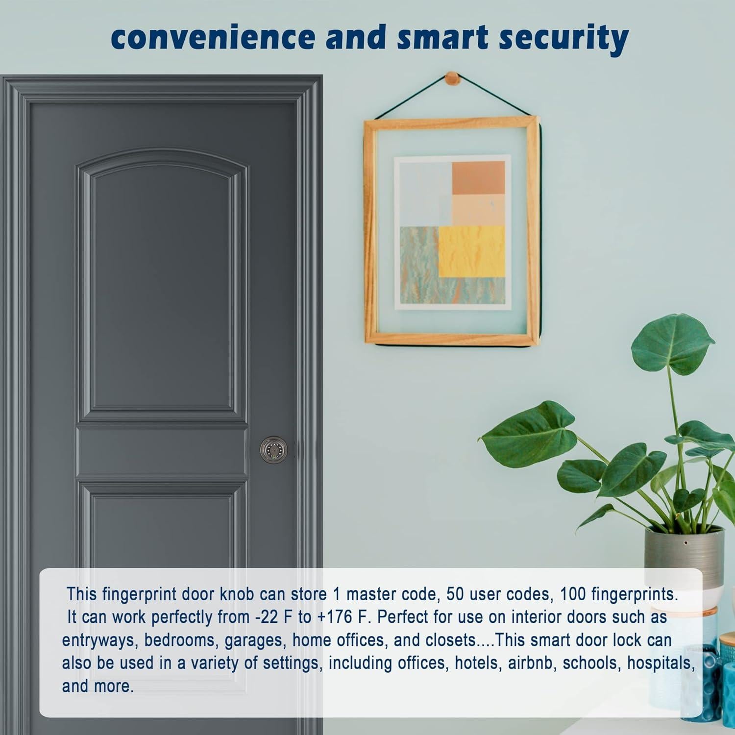 Cerradura Digital Biométrica iuknob IU-40 con Huella y Teclado