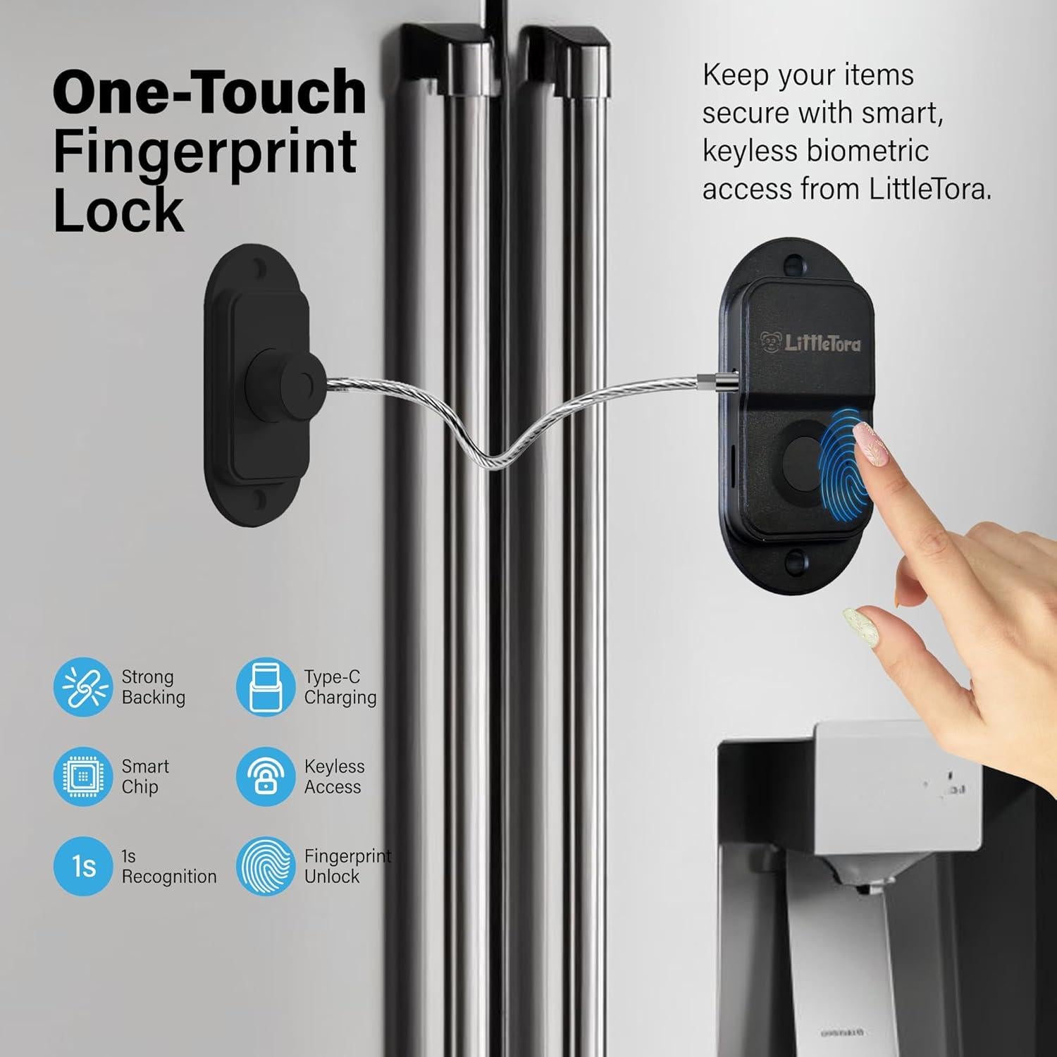 Cerradura Biométrica para Refrigerador LittleTora FQ20 - Seguridad Infantil