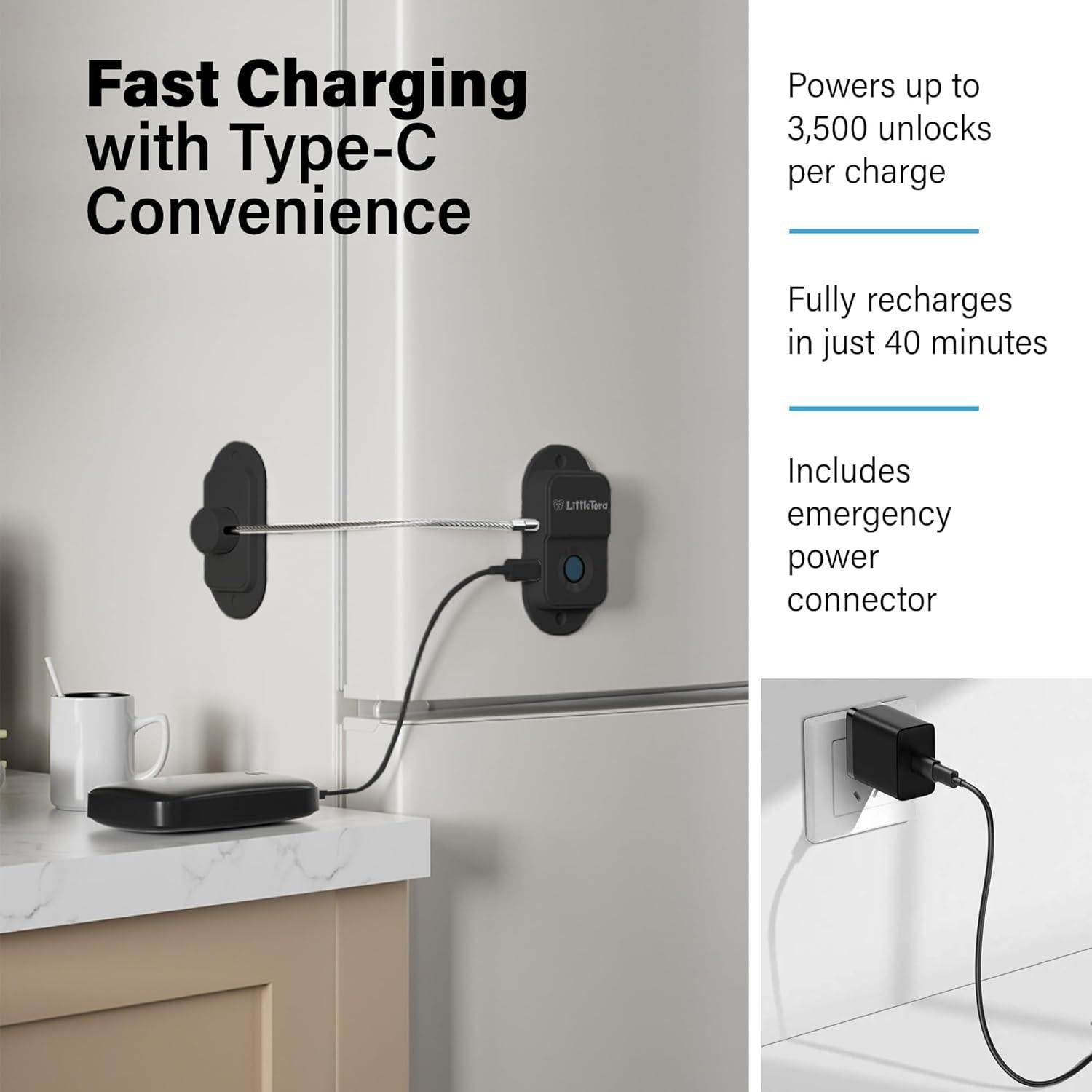 Cerradura Biométrica para Refrigerador LittleTora FQ20 - Seguridad Infantil