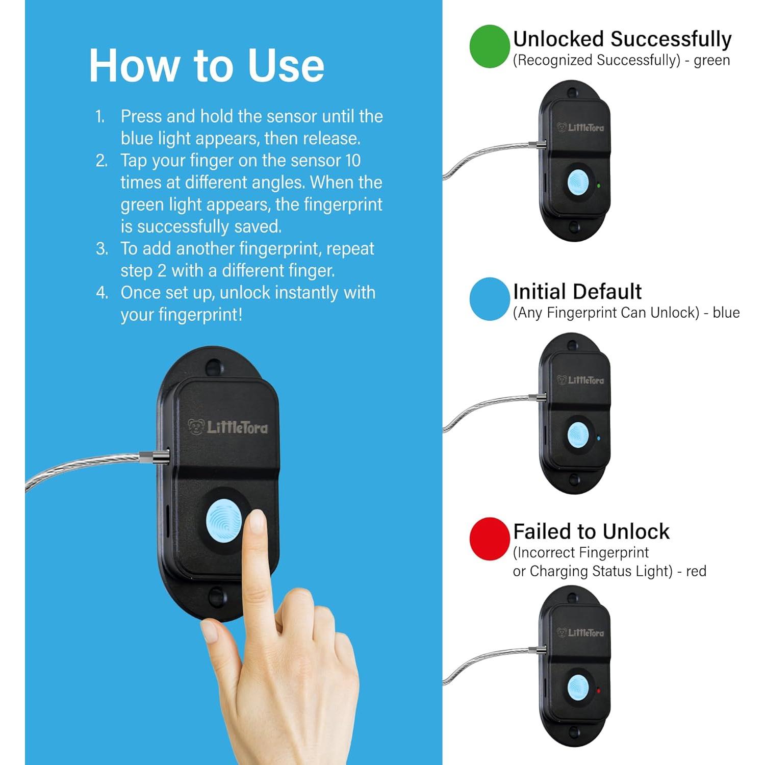 Cerradura Biométrica para Refrigerador LittleTora FQ20 - Seguridad Infantil