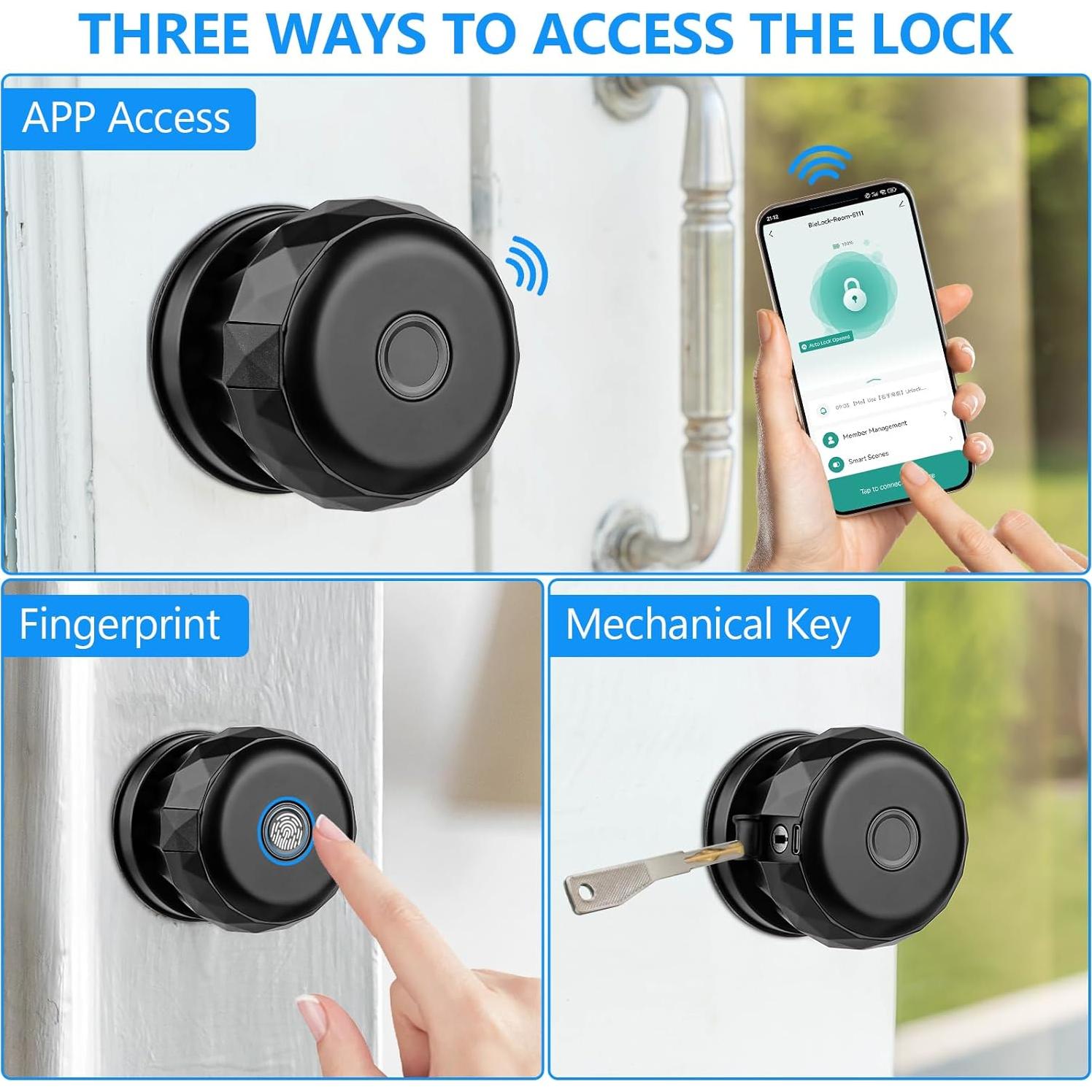 Cerradura Biométrica Pashion 2303TY-F con Huella Dactilar