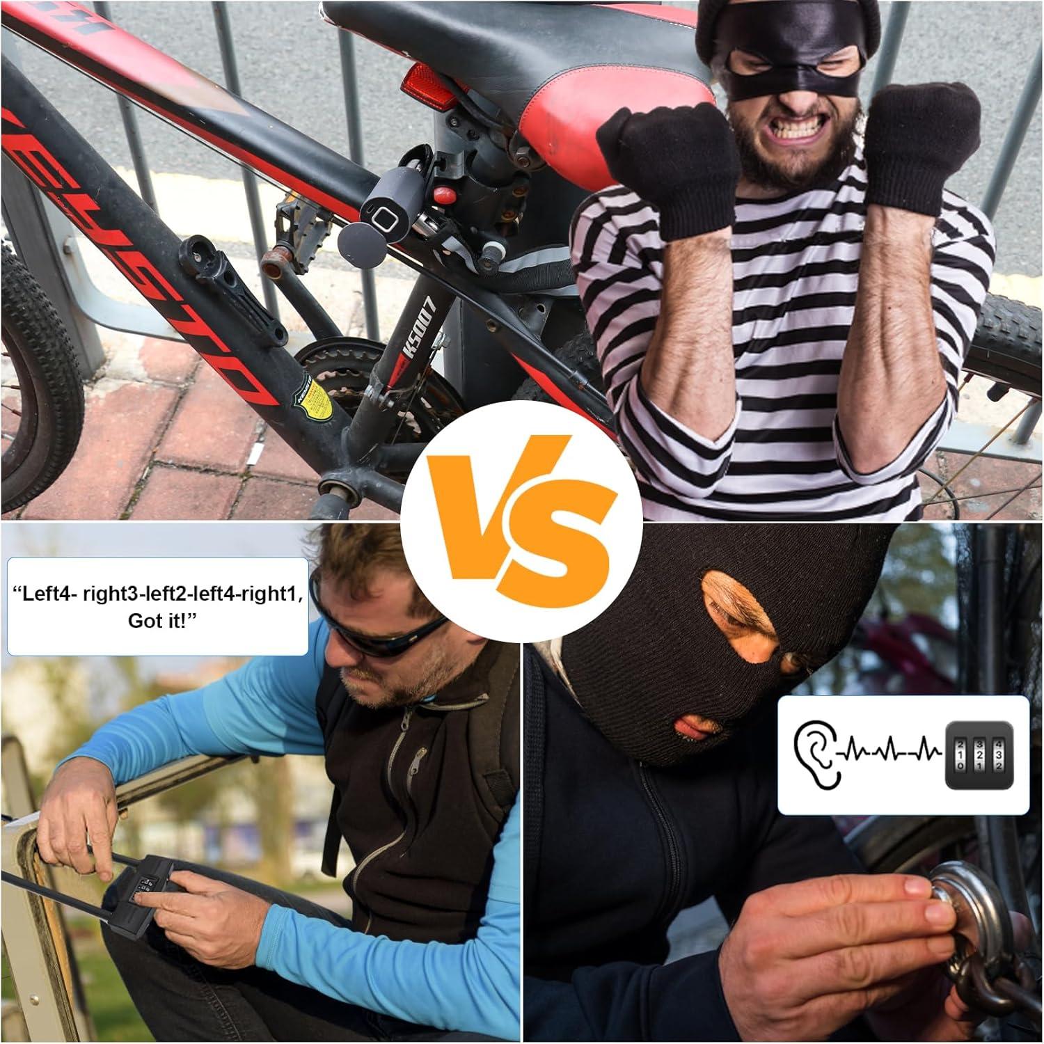 Candado de cadena biométrico eLinkSmart 100CM para bicicleta