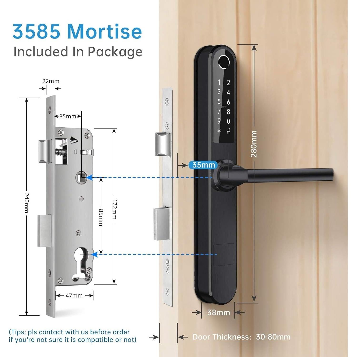 Cerradura Inteligente Luston LUS31 con Huella Dactilar y App