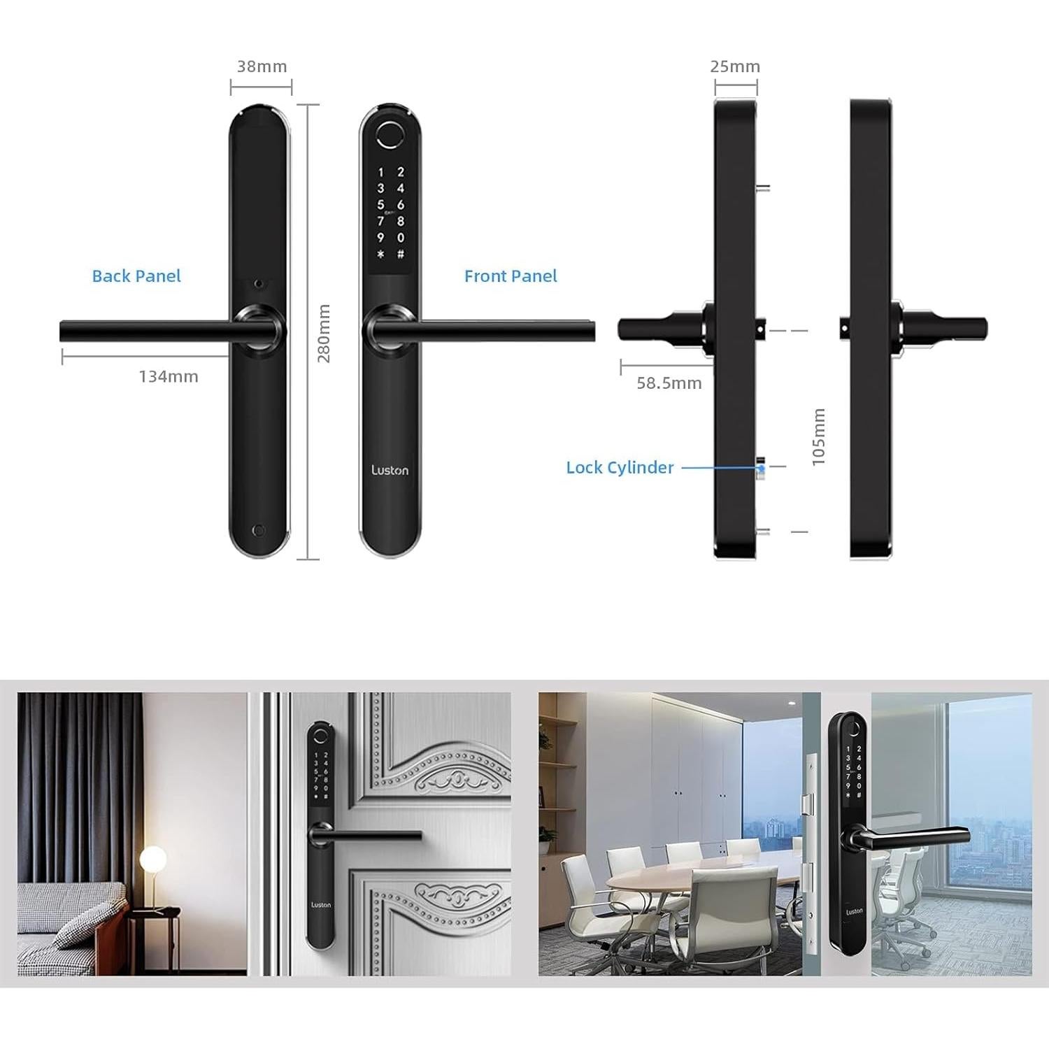 Cerradura Inteligente Luston LUS31 con Huella Dactilar y App