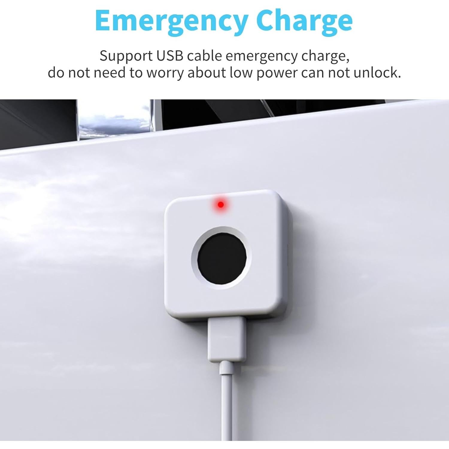 Cerradura Biométrica Diyeeni para Gabinete Blanca - Sin Llave