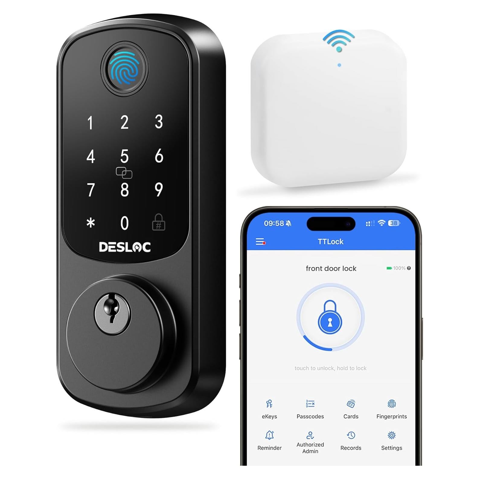 Cerradura Inteligente DESLOC B200 WiFi Biométrica con App