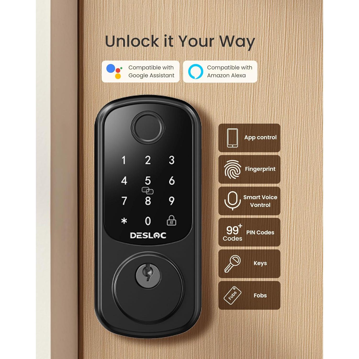 Cerradura Inteligente DESLOC B200 WiFi Biométrica con App