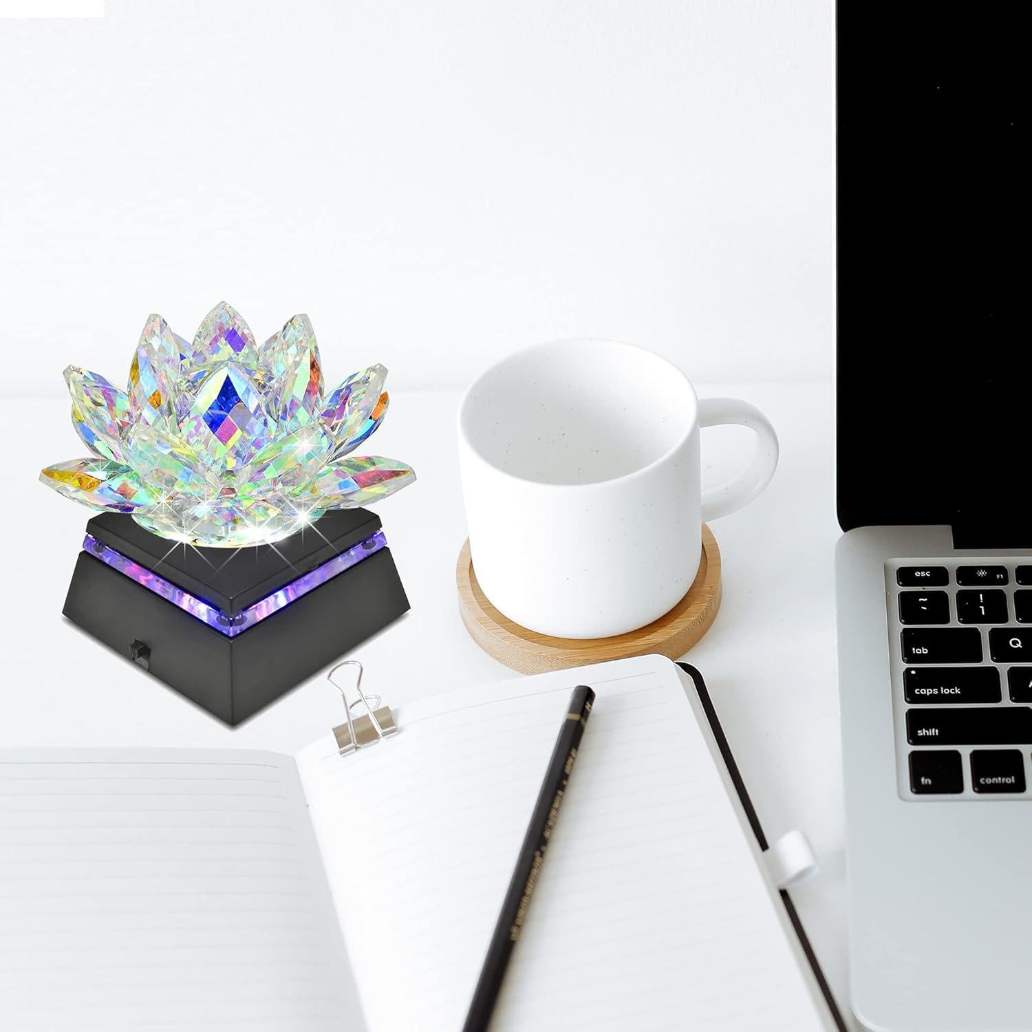 Base de Exhibición LED Cambiante Asente - Soporte para Cristales y Arte 2 Paquete