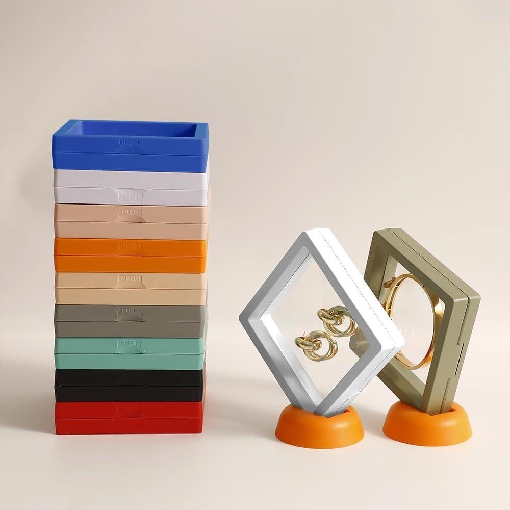 12PCS Soporte de Exhibición Flotante 3D ITUTOO - Caja Joyería