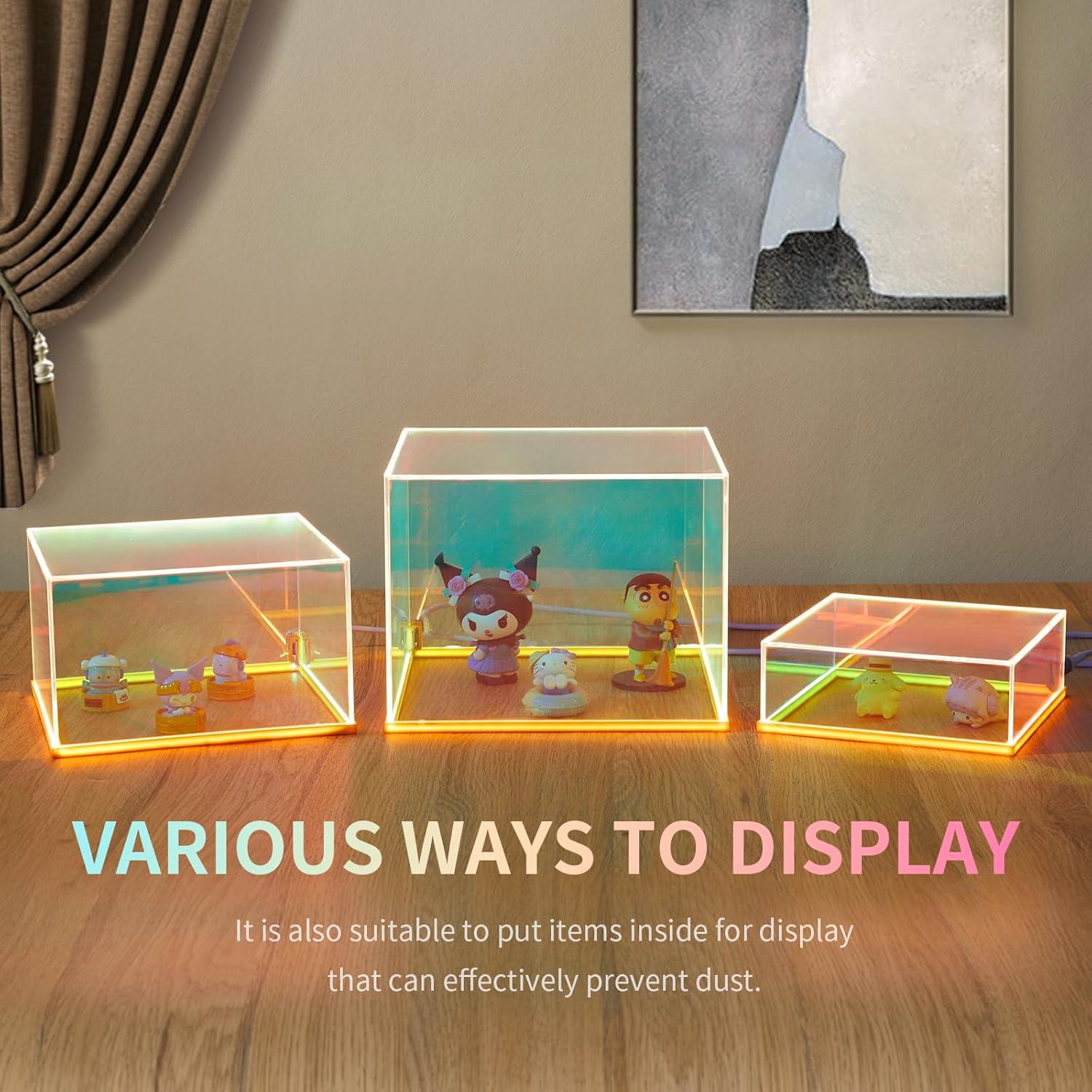 Juego de 3 Soportes Acrílicos con Luz LED Jolboldy