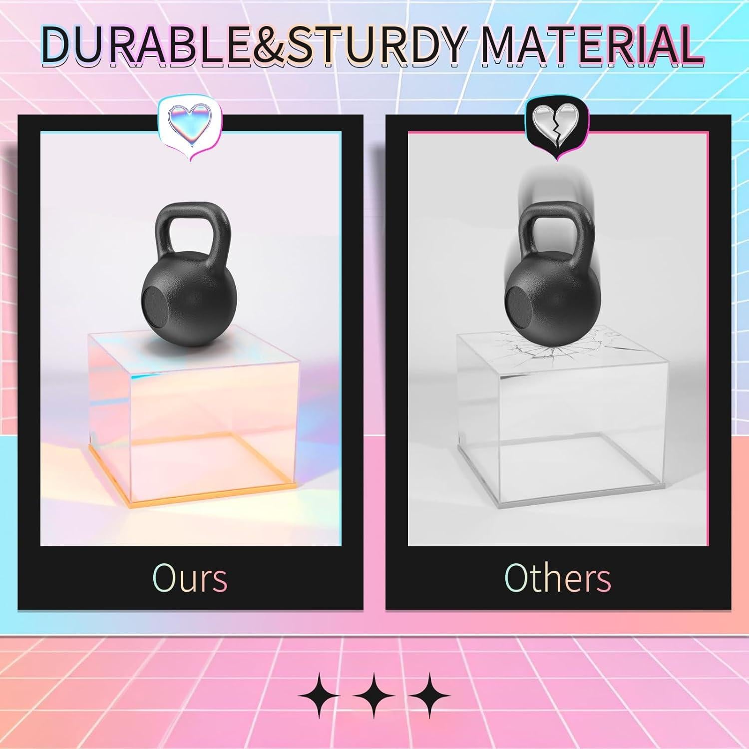 Juego de 3 Soportes Acrílicos con Luz LED Jolboldy