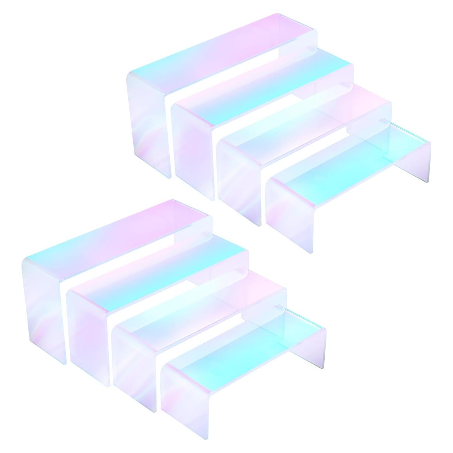 Soportes de Exhibición Acrílicos Jolboldy 8 Piezas Iridiscentes