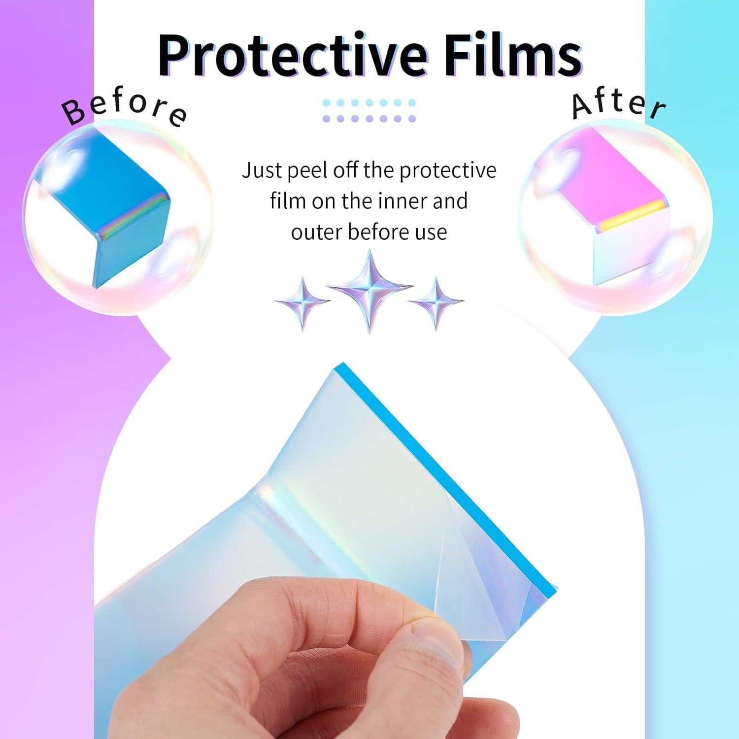 Soportes de Exhibición Acrílicos Jolboldy 8 Piezas Iridiscentes