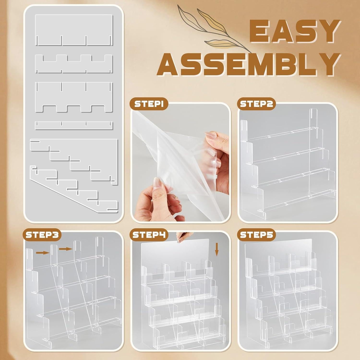 Soporte Acrílico para Stickers de 12 Bolsillos 34.3x17.8cm Yuntau