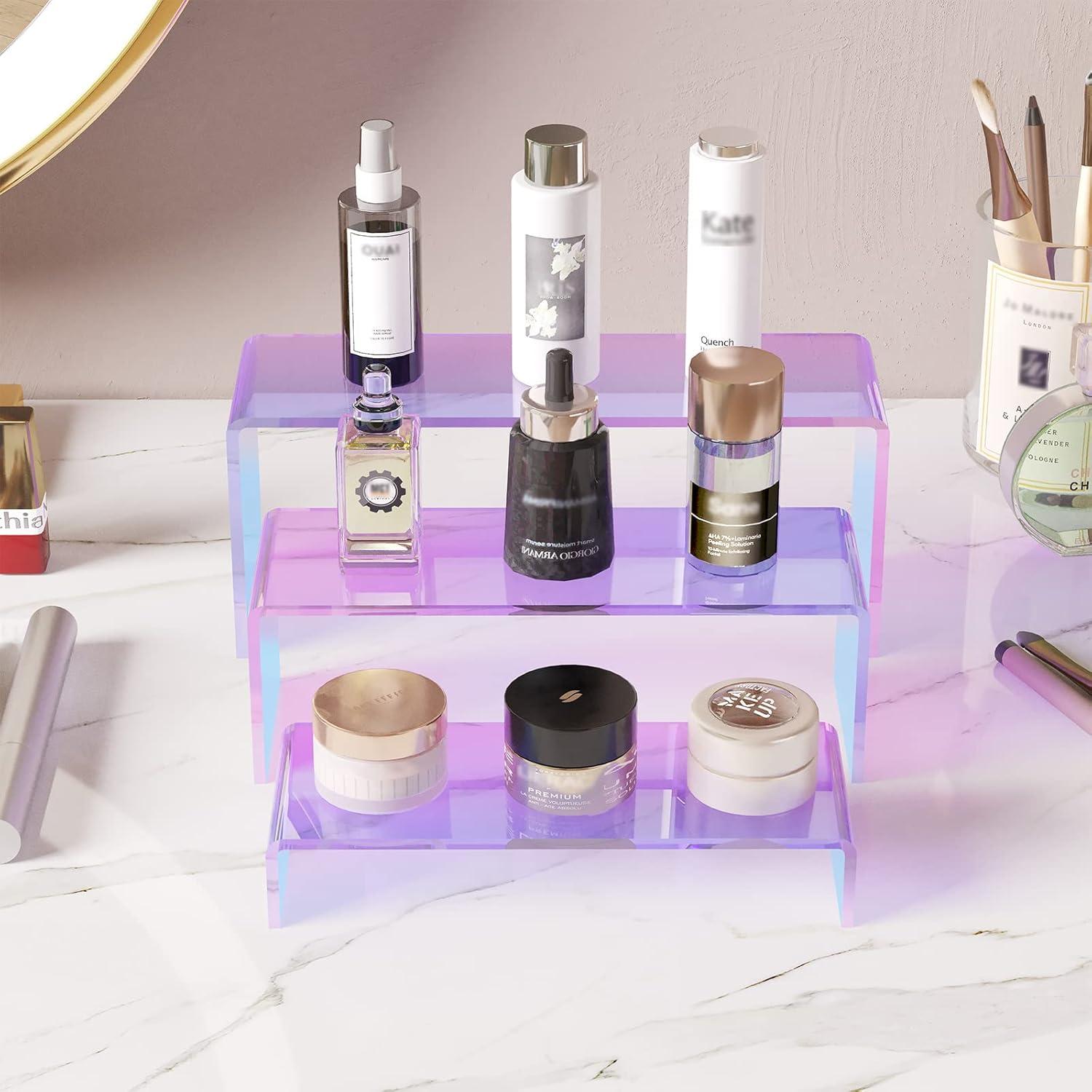 Soportes Acrílicos Iridiscentes 6 Pcs para Exhibición de Postres