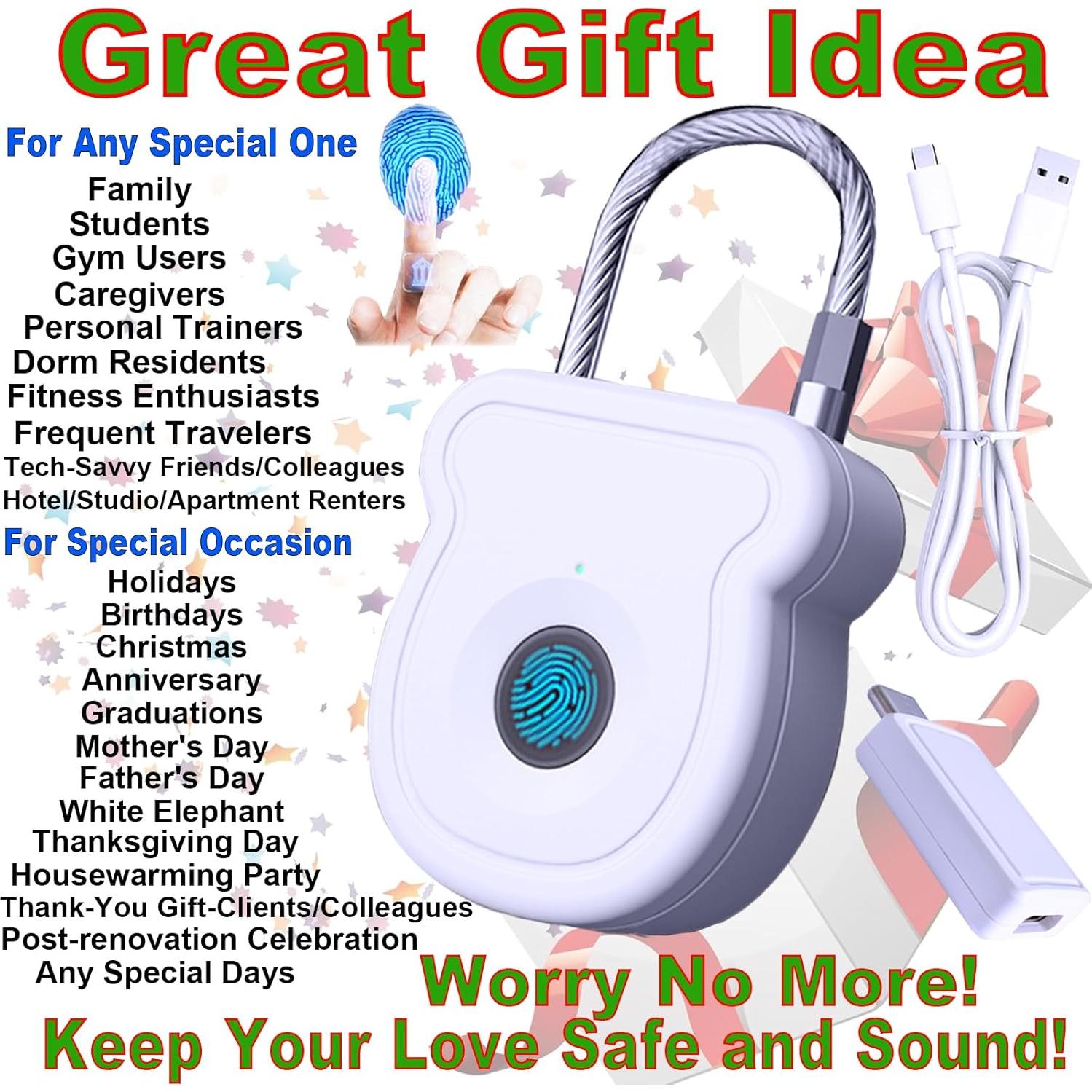 Candado Biométrico de Huella Dactilar Bstsilver para Gimnasio